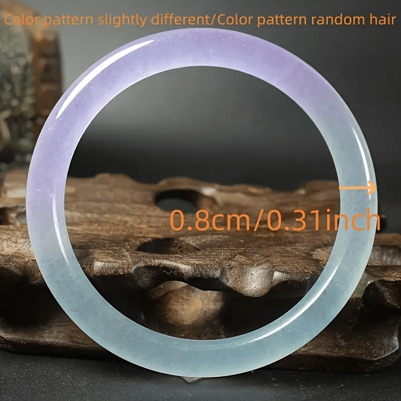 Elegant Gradient Purple-Green Natural Stone Bracelet